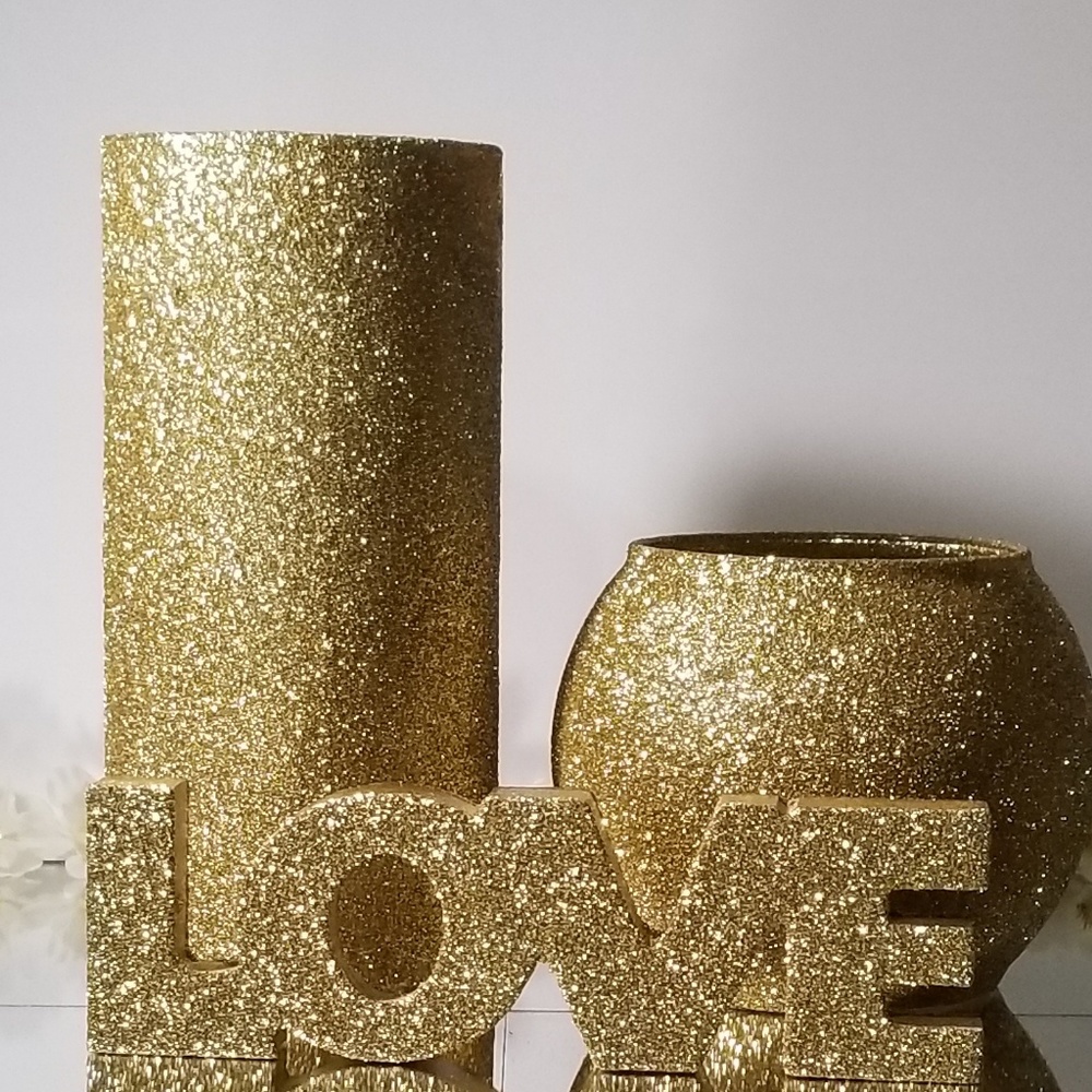 Gold Glittery Centerpieces